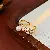 Wholesale Real Gold Plated Baroque Pearl Tulip Flower Ring Supply - 68# zircon pearl double layer ring (real gold plating)