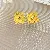 Wholesale Yellow Freshwater Pearl Butterfly Earrings for Retail - Silver needle flower stamen earrings