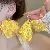 Wholesale Yellow Freshwater Pearl Butterfly Earrings for Retail - Silver Needle Square Zircon Mesh Flower Petal Stud Earrings