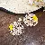 Wholesale Yellow Freshwater Pearl Butterfly Earrings for Retail - Silver Needle Raffia Rattan Hat Flower Pendant Earrings