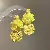 Wholesale Yellow Freshwater Pearl Butterfly Earrings for Retail - Silver needle fabric flower round pendant earrings