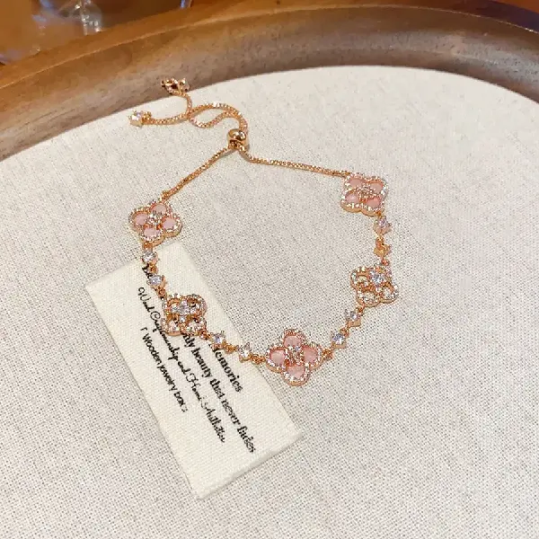 20# Bracelet-Rose Gold-Pink,tkmbeautysupply.com