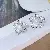 Wholesale Gold Plated Pearl Zircon Earrings for Women - 1380B Begonia flower white beads