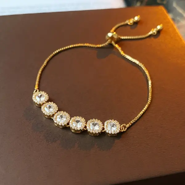 27# Bracelet-Environmentally Friendly-Gold (Real Gold Plating),tkmbeautysupply.com