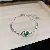 Vintage Geometric Zircon Bracelet Supply for Wholesale Retailers - 30# Bracelet-Environmentally Friendly-Silver-Green