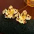 Vintage Silver Needle Earrings | Quality Wholesale Supply - 18# silver needle-golden flowers irregular