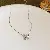 Wholesale Real Gold Electroplated Shell Zircon Letter Necklace for Women - Silver-Zircon Letter H Necklace.