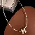Wholesale Real Gold Electroplated Shell Zircon Letter Necklace for Women - Real gold plated letter H necklace.