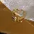 Wholesale Real Gold Electroplated Shell Zircon Letter Necklace for Women - 29# ring-gold.