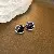 Wholesale Asymmetrical Crystal Flower Earrings High-End Supply - Black-Silver Needle Diamond Crystal Square Stud Earrings