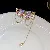 Wholesale Asymmetrical Crystal Flower Earrings High-End Supply - Silver Needle-Colored Diamond Zircon Baroque Pearl Love Tassel Stud Earrings