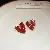 Silver Needle Accessories Wholesale Supply for Street Market Profit - 3-Silver needle dripping oil love wave dot earrings