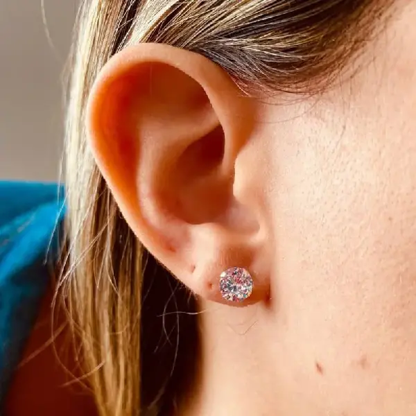 8-Silver Needle Zircon Stud Earrings,tkmbeautysupply.com
