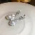 Silver Needle Accessories Wholesale Supply for Street Market Profit - 11-Silver Needle Pleated Geometric Pearl Stud Earrings