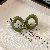 Silver Needle Accessories Wholesale Supply for Street Market Profit - 14-Silver Needle Resin Round Hollow Stud Earrings
