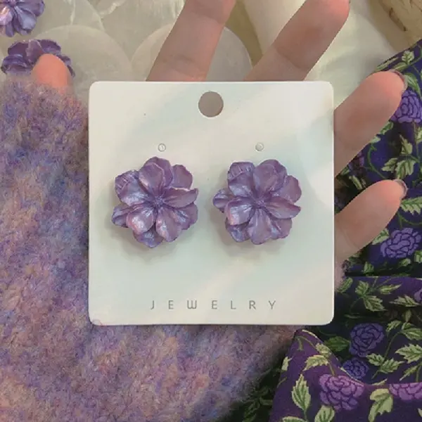 25# Silver Needle-Purple Flowers.,tkmbeautysupply.com