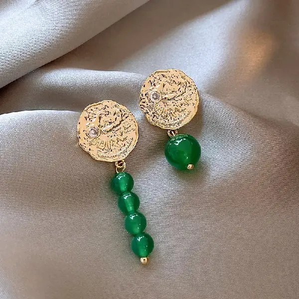 169# Silver Needle Asymmetrical Crystal Stud Earrings,tkmbeautysupply.com