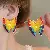 Wholesale Silver Needle Accessories Supply for Retail Profit - 42-#Silver needle oil dripping butterfly earrings