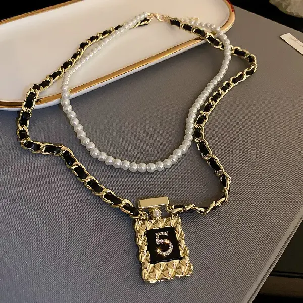 66# necklace-gold (real gold plating).,tkmbeautysupply.com