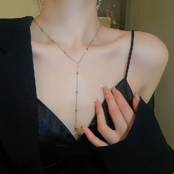 69# necklace-silver beads.,tkmbeautysupply.com