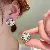 Wholesale Vintage Steel Needle Drop Cat's Eye Earrings for Retailers - 6# Silver Needle Diamond Ceramic Flower Stud Earrings