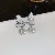 Wholesale Vintage Steel Needle Drop Cat's Eye Earrings for Retailers - 14# silver needle half butterfly pearl earrings