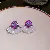 Wholesale Medieval Vintage Silver Needle Earrings for Retail - 24# Silver Needle-Diamond Square Crystal Fan Earrings