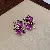 Wholesale Medieval Vintage Silver Needle Earrings for Retail - 26# Silver Needle-Diamond Resin Leaf Flower Stud Earrings
