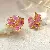 Wholesale Medieval Vintage Silver Needle Earrings for Retail - 29# Silver Needle-Flower Oil Drop Earrings