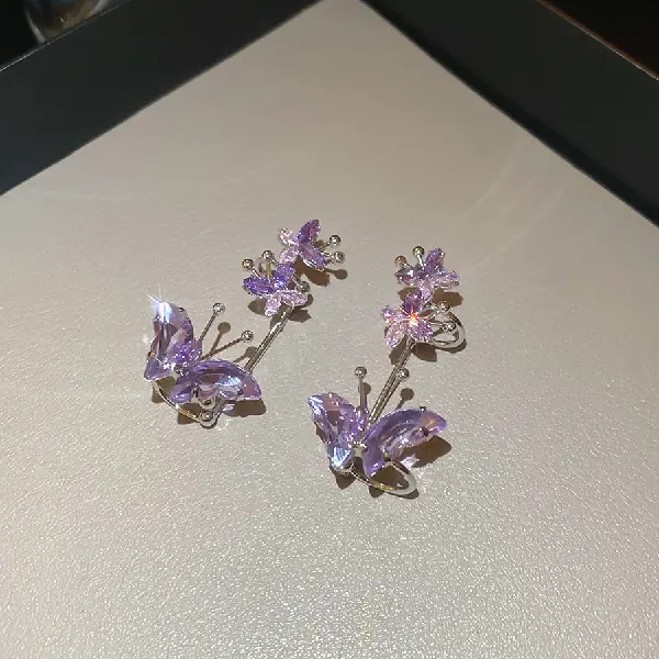 34# ear cuff-Zircon Butterfly,tkmbeautysupply.com