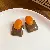 Sweet Small Fresh Flower Earrings Wholesale Supply - 12# Silver Needle-Coffee Color
