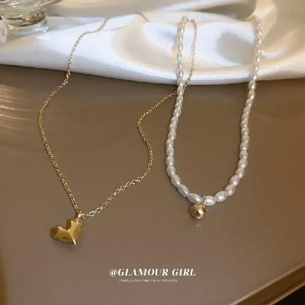 19#Love Ball Pearl Necklace (set of 2),tkmbeautysupply.com