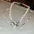 Wholesale Irregular Geometric Pearl Charm Necklaces for Retailers - 23# diamond bow pearl necklace