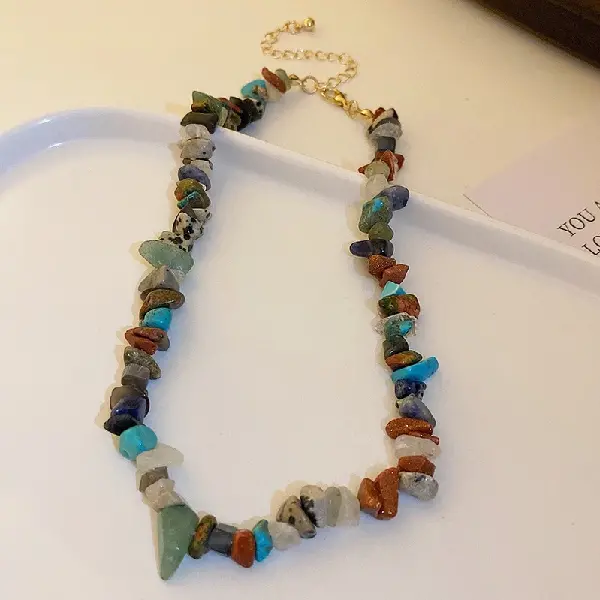 Irregular artificial stone necklace,tkmbeautysupply.com