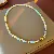 Wholesale Baroque Freshwater Pearl Necklaces for Retailers - #45 Blue-White-Pearl Shoushan Stone Necklace