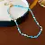Wholesale Baroque Freshwater Pearl Necklaces for Retailers - #61 Gold-Blue-Amazonite Pearl Necklace
