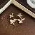 Wholesale Real Gold Electroplated Silver Needle Pearl Earrings - 13# Silver Needle-Golden Two-band Oil-Drip Butterfly