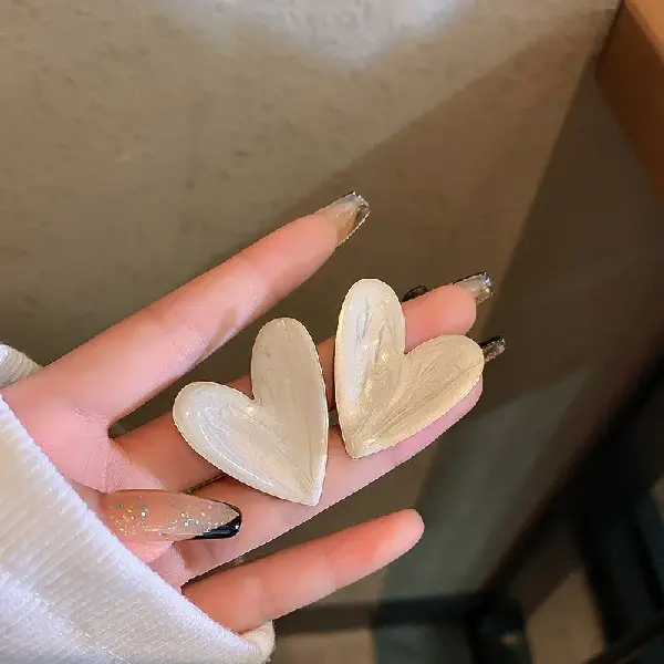 Silver Needle Love Stud Earrings,tkmbeautysupply.com