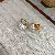 Wholesale Real Gold Electroplated Silver Needle Pearl Earrings - Real gold electroplated oil dripping bean earrings