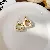 Wholesale Real Gold Electroplated Silver Needle Pearl Earrings - Silver Needle Geometric Oil Drop Square U-shaped Stud Earrings