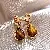 Tiger Eye Stone Silver Needle Earrings Wholesale Quality Assured - 3# silver needle tiger eye stone earrings (real gold plating)