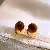 Tiger Eye Stone Silver Needle Earrings Wholesale Quality Assured - 5# silver needle resin round pendant earrings