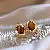 Tiger Eye Stone Silver Needle Earrings Wholesale Quality Assured - 6# silver needle oval tiger eye stone earrings (real gold plating)