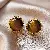 Tiger Eye Stone Silver Needle Earrings Wholesale Quality Assured - 10# Silver Needle Tiger Eye Stone Round Stud Earrings