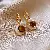 Tiger Eye Stone Silver Needle Earrings Wholesale Quality Assured - 16# round tiger eye stone pearl earrings (real gold plating)