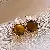 Tiger Eye Stone Silver Needle Earrings Wholesale Quality Assured - 22# silver needle zircon tiger eye stone earrings (real gold plating)