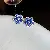 Wholesale Silver Needle Blue Irregular Metal Earrings for Retailers - Silver Needle-Zircon Flower Earrings