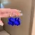 Wholesale Silver Needle Blue Irregular Metal Earrings for Retailers - 银针-蓝色花瓣耳环