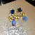 Wholesale Silver Needle Blue Irregular Metal Earrings for Retailers - Silver Needle-Diamond Square Bow Drop Earrings