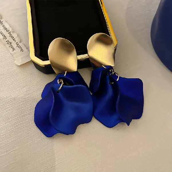 Silver needle sexy rose flower earrings,tkmbeautysupply.com